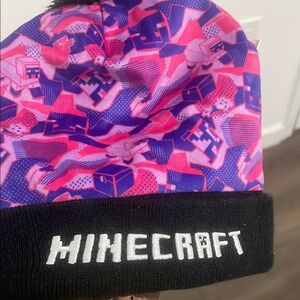 Kids Beanie - Pink and Black